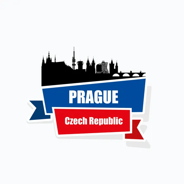 Skyline de Praga — Vector de stock