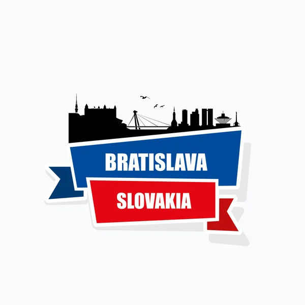 Skyline de Bratislava — Vector de stock