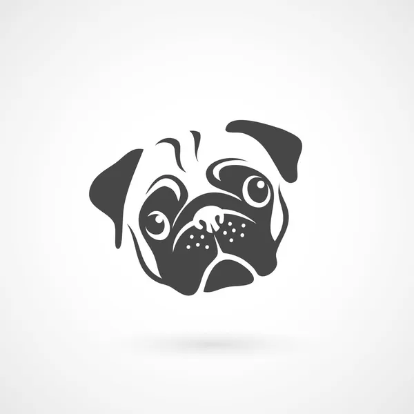 Cão pug — Vetor de Stock