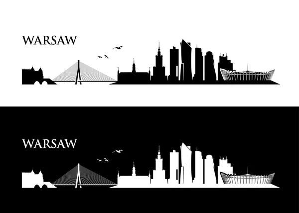 Skyline Varsovia — Archivo Imágenes Vectoriales