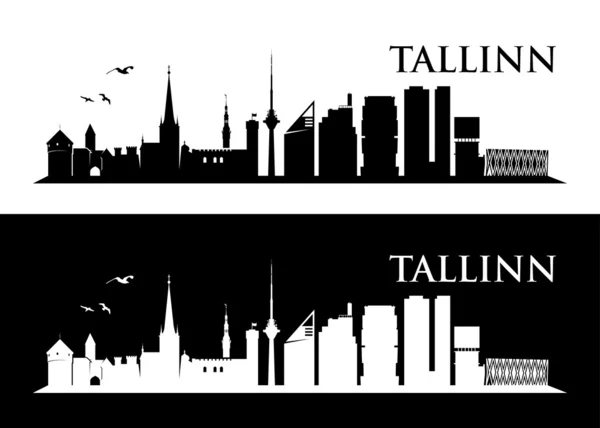 Skyline von Tallinn — Stockvektor