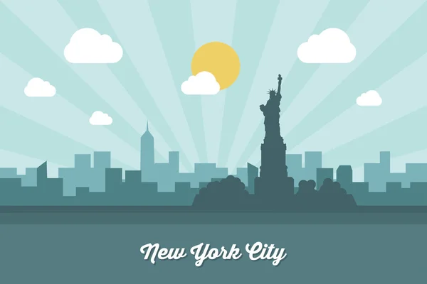 Ciudad de Nueva York skyline — Archivo Imágenes Vectoriales