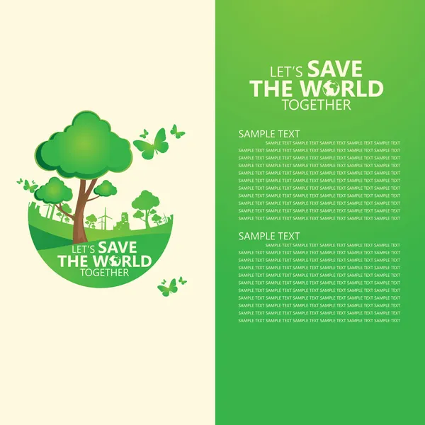 Sauvons le monde — Image vectorielle