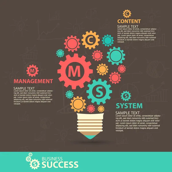 Content managementsysteem — Stockvector