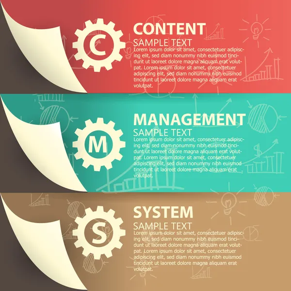 Sistema de gestión de contenidos — Vector de stock