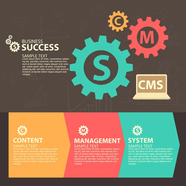 Système de gestion de contenu — Image vectorielle