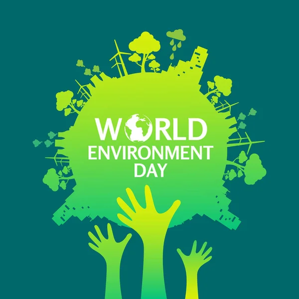 World Environment Day Logo Design Template — Stock Vector