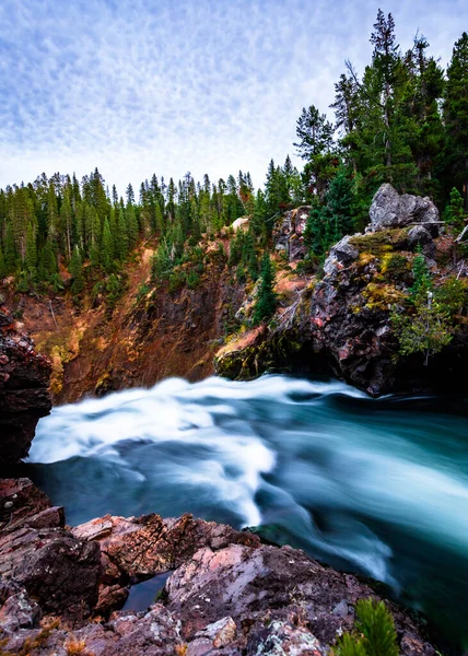 Niedrigere Wasserfälle des Yellowstone River — Stockfoto