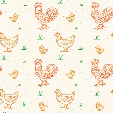 Çiftlikteki bir tavuğun geçmişi. Çayırdaki tarımsal kuşların geçmişi. Hayvanlı tekstil ürünleri. Bir kuş çiftliği için.