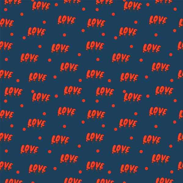 Valentines Day pattern for textiles. Vector the letters love. Background with illustrations for your loved ones. — Wektor stockowy