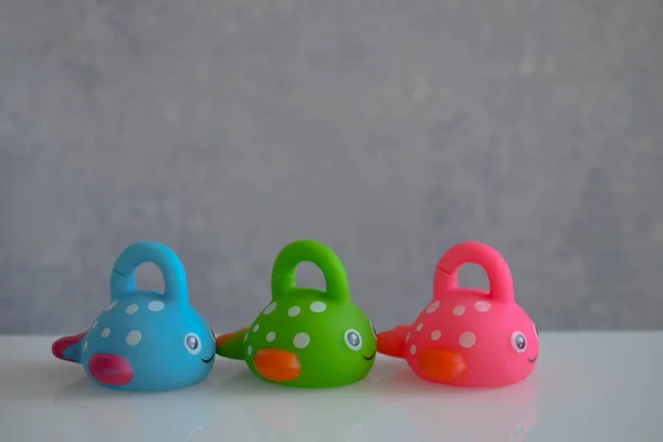 stock image children's toys colored bright on the table 