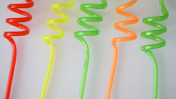 Kokteyl Tüpleri Sette Çok Renkli — Stok fotoğraf