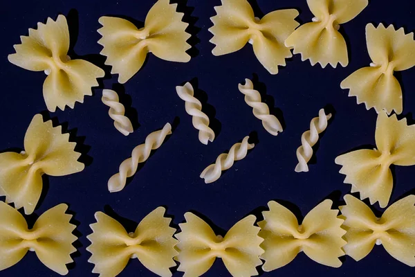 Pasta Different Shapes Combined Each Other Pasta Spiral Pasta Shell — Stock Photo, Image