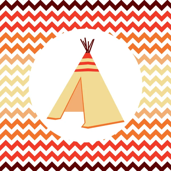 Illustration vectorielle ethnique. Wigwam ! — Image vectorielle