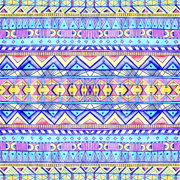 Seamless geometric pattern in aztec style. — Stock Photo, Image