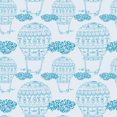 retro sıcak hava balonu ile arka plan.