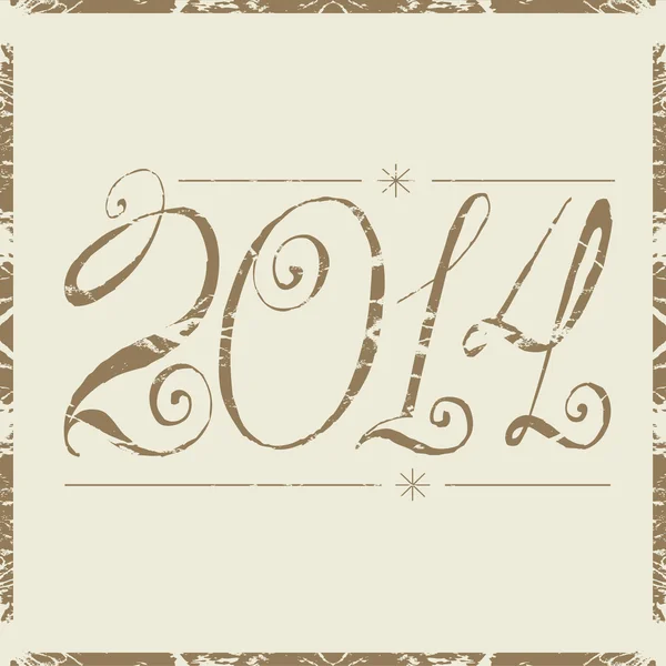 New year 2014 lettering. — Stock Vector