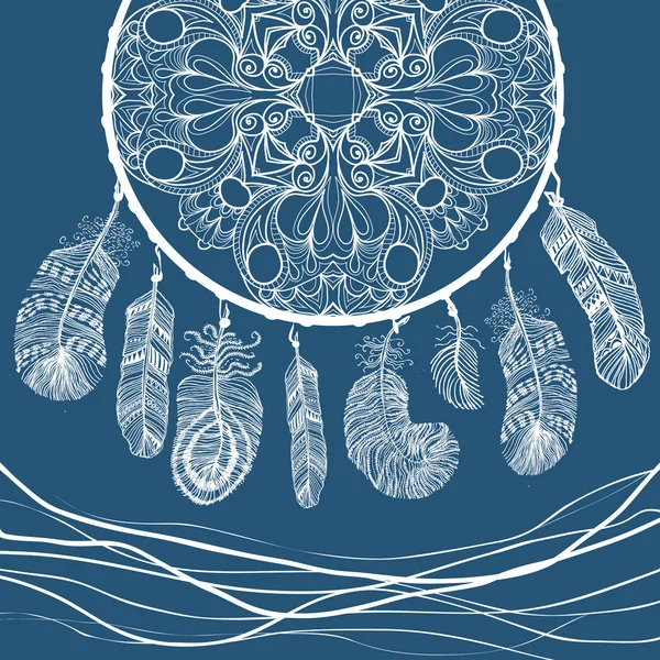 Abstracte decoratieve dream catcher. — Stockvector