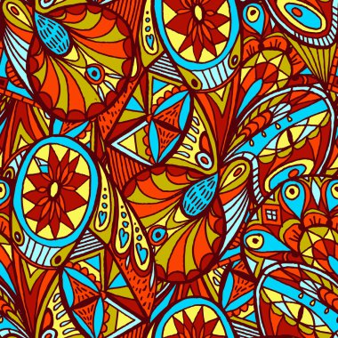 Dikişsiz soyut çizilmiş desen