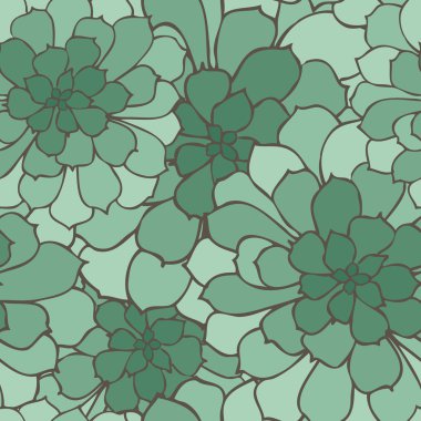 succulents seamless modeli.