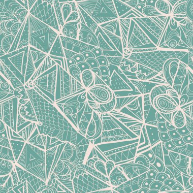 desen renkli vintage eğrileri ile.