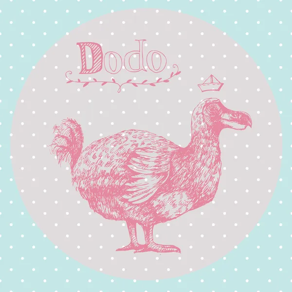 Dodo eller raphus cucullatus. — Stock vektor