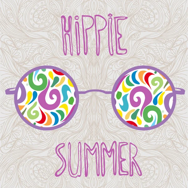 Hippie sun glasses. — Stock Vector