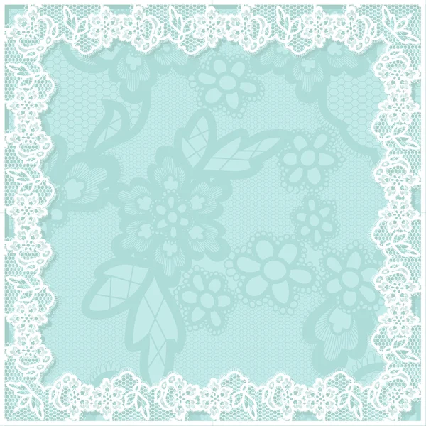 Old lace frame, ornamental flowers. — Stock Vector
