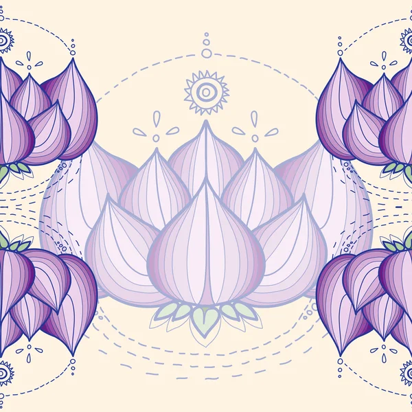 Lotus flower. — Stock Vector