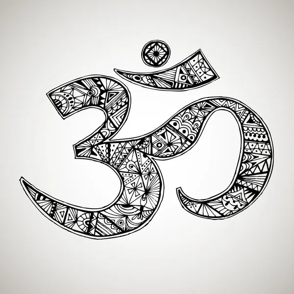 Ohm. om aum symbool. — Stockvector