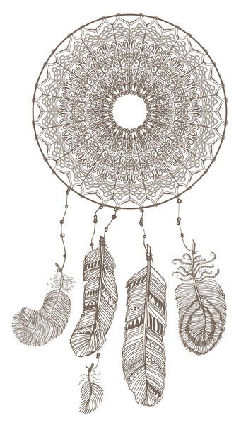 Abstract decorative dream catcher.