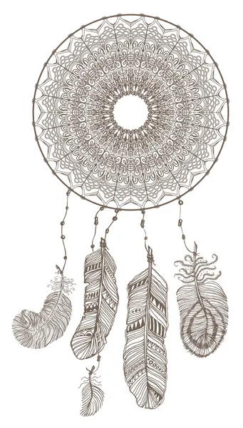 Abstract decorative dream catcher. Stock Vector