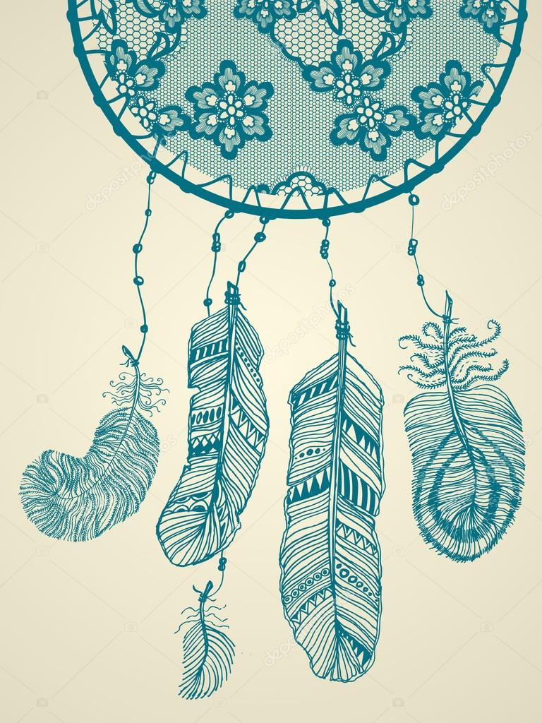 Decoración abstracta encaje atrapasueños . Vector de stock #46210293 de ...