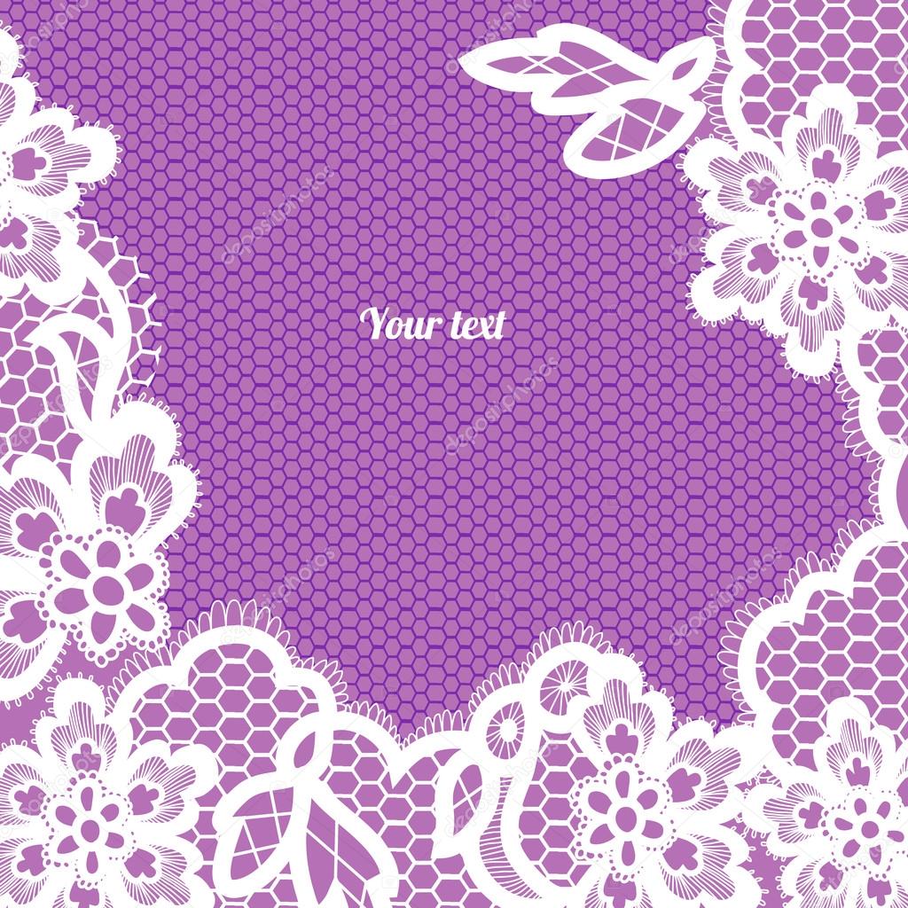 Purple lace background with a place for text. Stock Vector by ©olgamoopsi  46212659