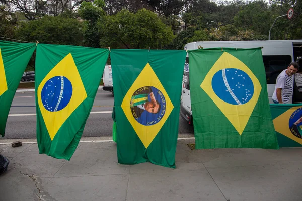 2022 수요일 알리아나 브라질의 영부인 미쉘볼 그리고 파울로 정부의 후보자인 — 스톡 사진