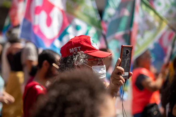 Paulo Brasile Ottobre 2022 Domenica Sole Persone Godono Giornata Avenida — Foto Stock