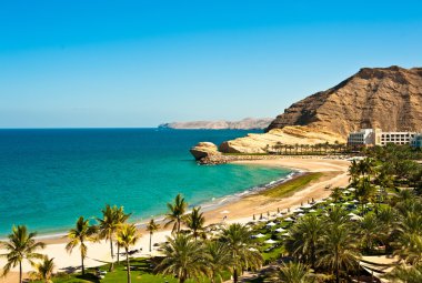 Oman coast landscape clipart