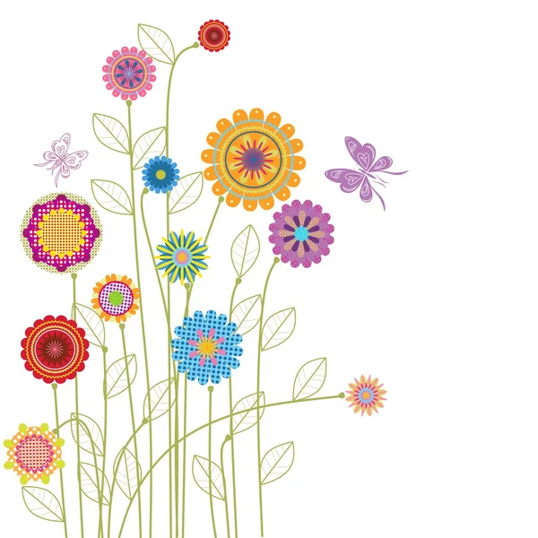 renkli çiçekli kart