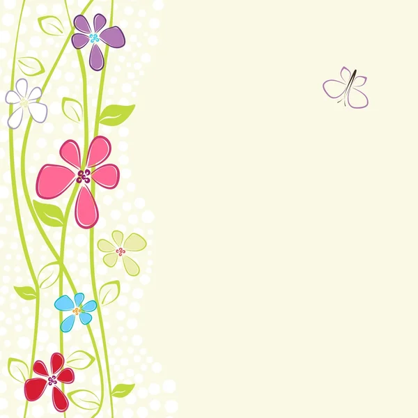 Tarjeta floral — Vector de stock