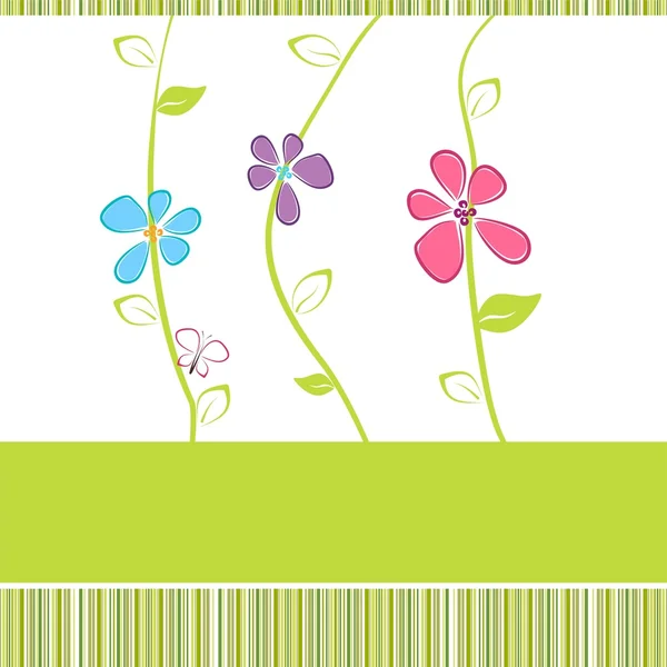 Floral kaart — Stockvector