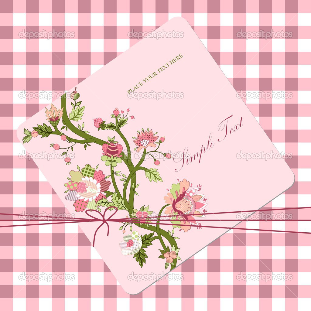Vintage flower card