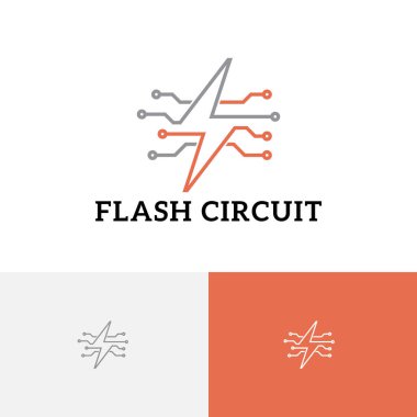 Flash Circuit Thunder Electronic Technology Monoline Logo