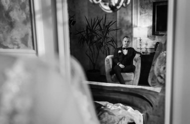 düğün günü, gelin ve damat