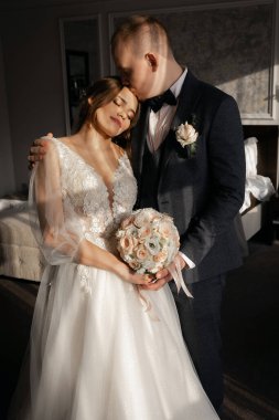 düğün günü, gelin ve damat