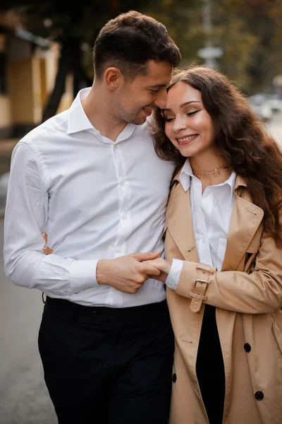 Young Happy Couple City Ukraine Lifestyle — Stock Photo, Image