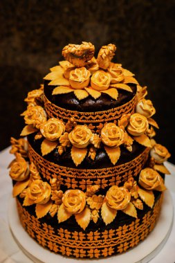 Büyük bir düğün ekmeği. geleneksel nitelik.