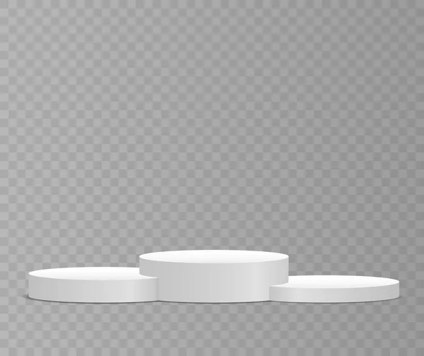 Blanco 3d podio, pedestal, plataforma, stand stage. — Vector de stock