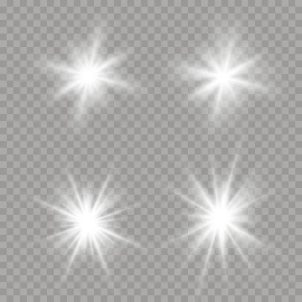 Conjunto de explosão estrela, brilho, brilho, brilho do sol. — Fotografia de Stock