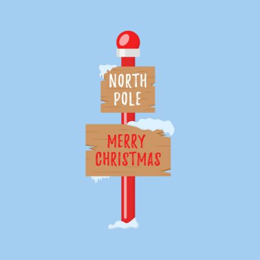 Kuzey kutbu için kış tatili işaretleri.