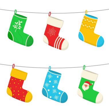 Noel çorapları, Noel süslemeleri, hediyeler